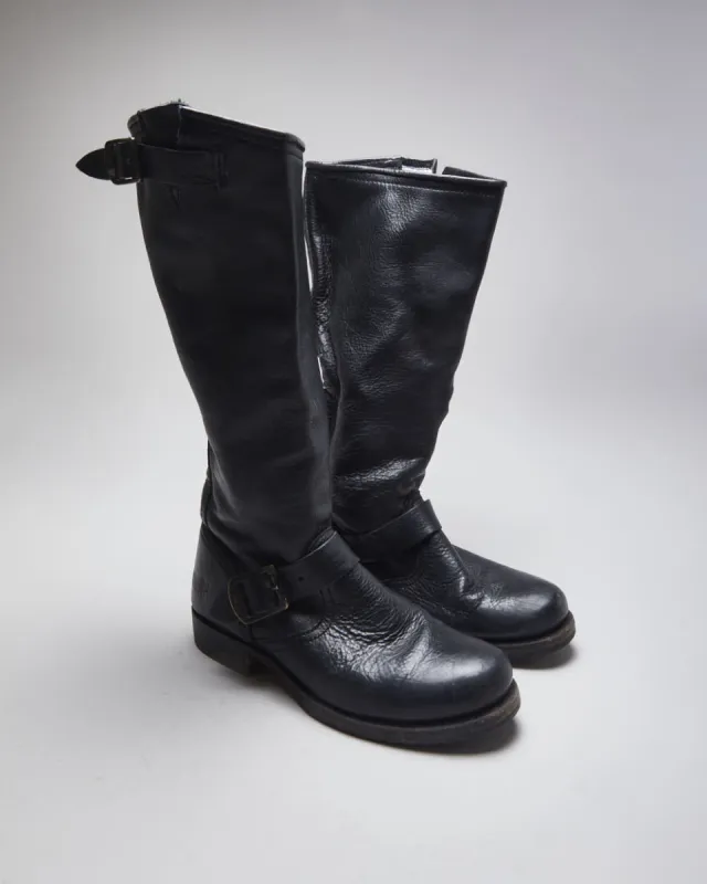 Vintage Women's Frye Engineer Buckle Ankle Boots - UK 6 sold by Rokit