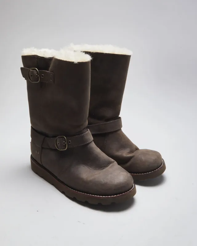 Vintage Women's Ugg Leather Insulated Buckle Ankle Boots - UK 4.5 sold by Rokit