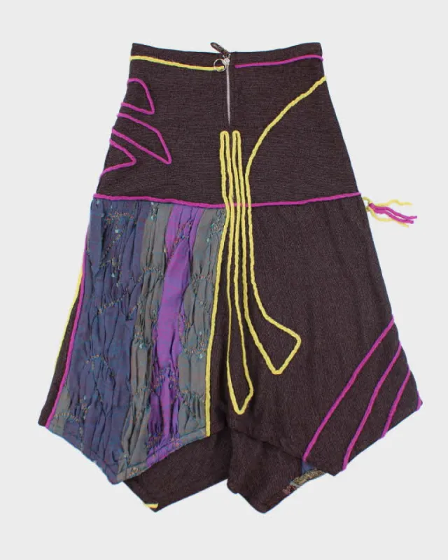 Vintage Y2K Below the Knee Patterned Skirt - S sold by Rokit