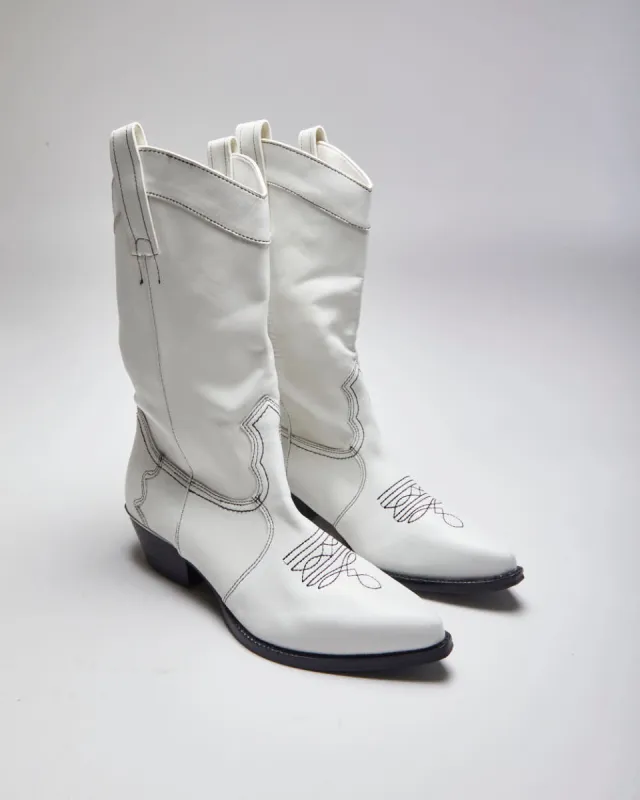 Vintage Women's DKNY Leather Ankle Cowboy Boots - UK 5 sold by Rokit