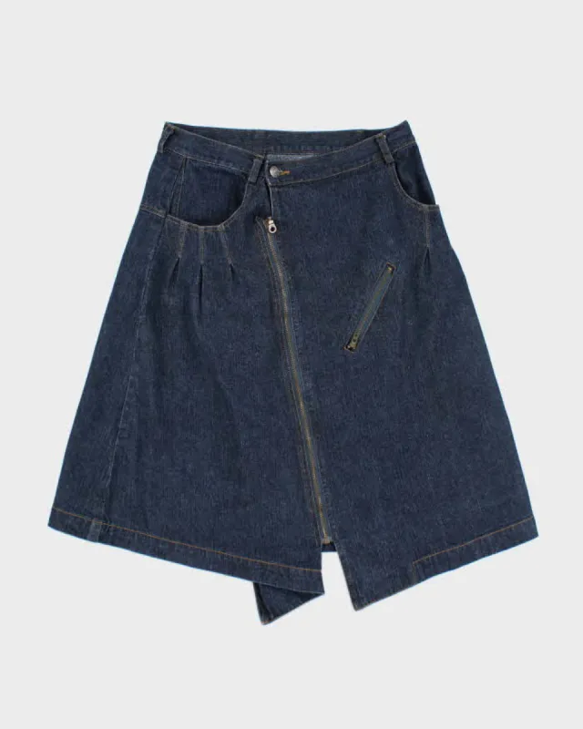 Vintage Y2K Heavyweight Multi Pocket Denim Skirt - M sold by Rokit