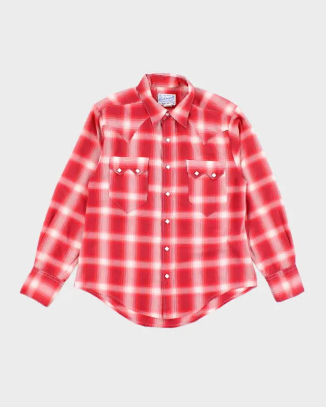 Vintage 70's Rockmount Red Plaid Pearl Snap Shirt - M made by Rokit