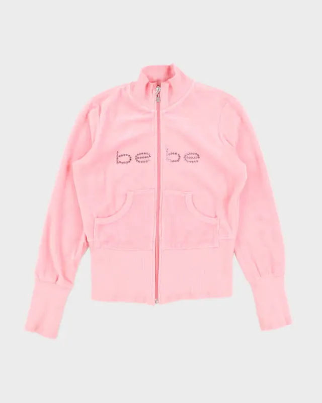 Vintage Y2K BEBE Sequined Zip Up Hoodie - S sold by Rokit