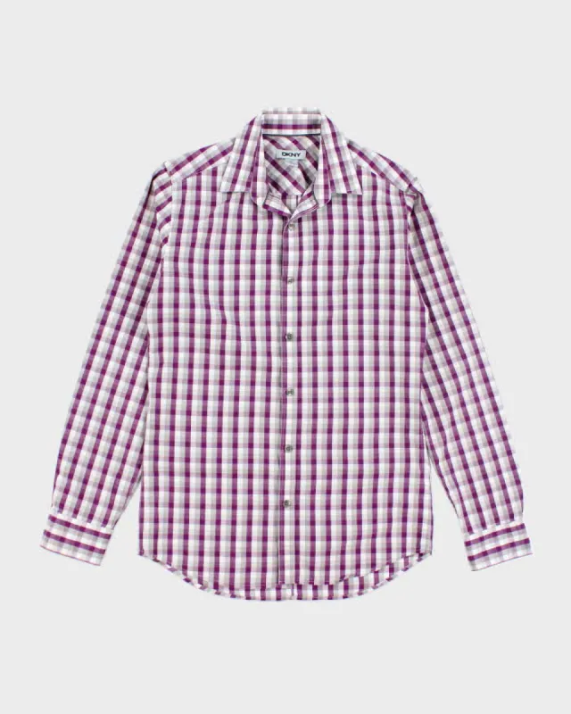 Vintage Y2K DKNY Checked Button Up Shirt - XS made by DKNY