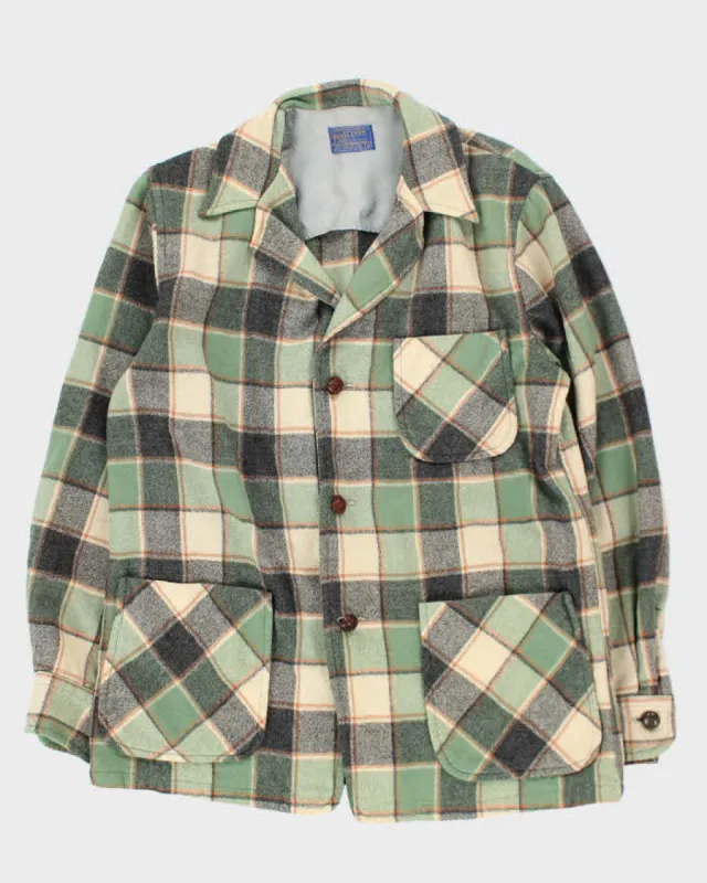 Vintage 70's Pendleton Double Breasted Plaid Wool Shirt - M sold by Rokit