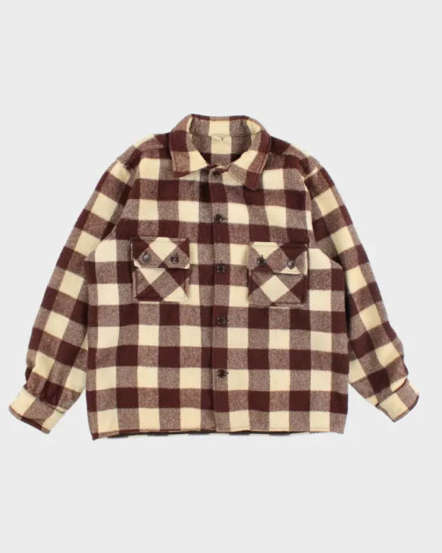 Vintage 70's Minnesota Woolen Heavyweight Button Up Shirt - L sold by Rokit