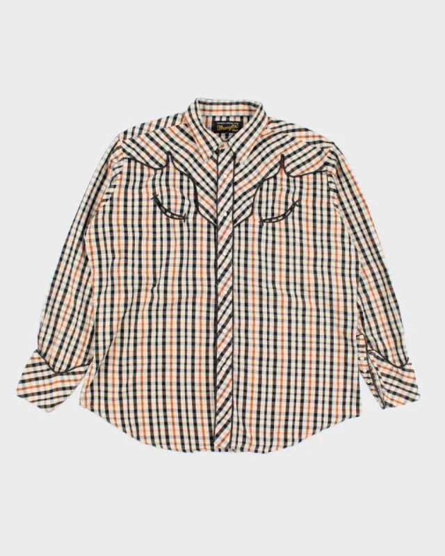 Vintage 80's Wrangler Western Wear Snap Button Shirt - XL sold by Rokit