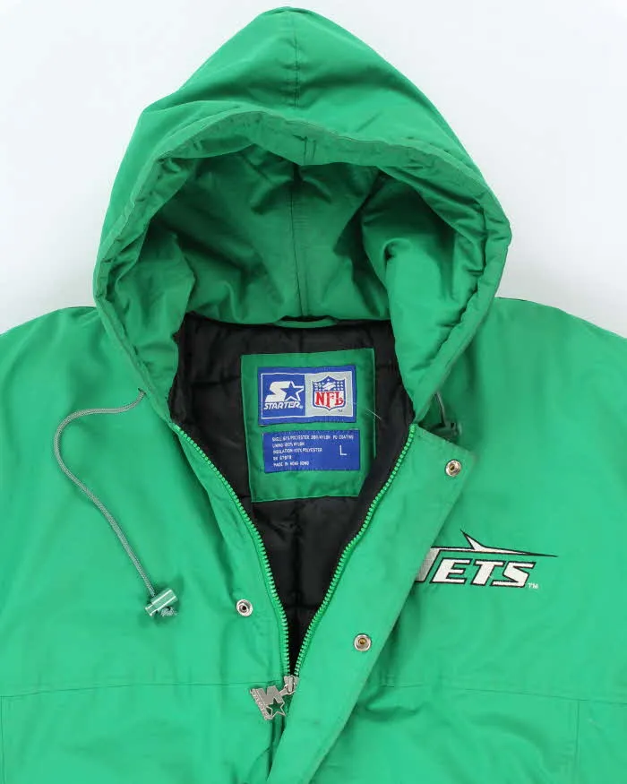 Vintage 90's Starter New York Jets Insulated Hooded Jacket - L sold by Rokit product image thumbnail 3