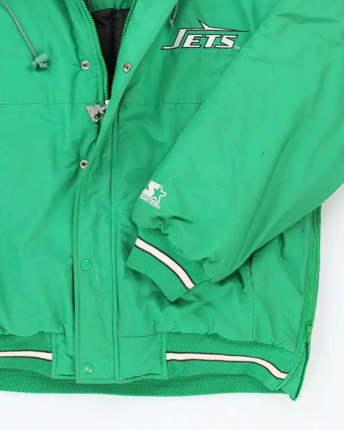 Vintage 90's Starter New York Jets Insulated Hooded Jacket - L sold by Rokit product image thumbnail 4