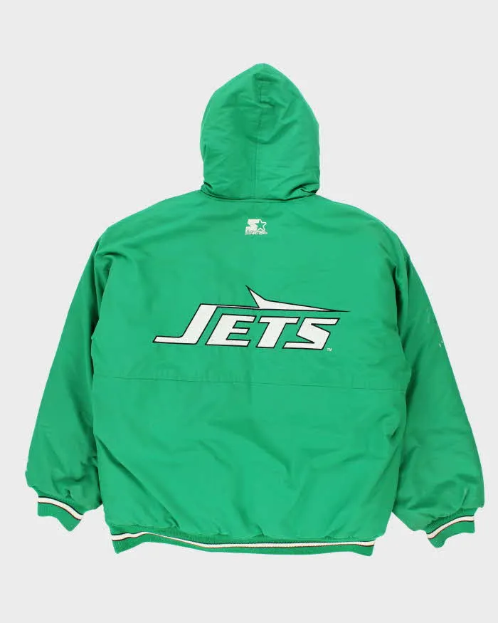 Vintage 90's Starter New York Jets Insulated Hooded Jacket - L sold by Rokit product image thumbnail 2
