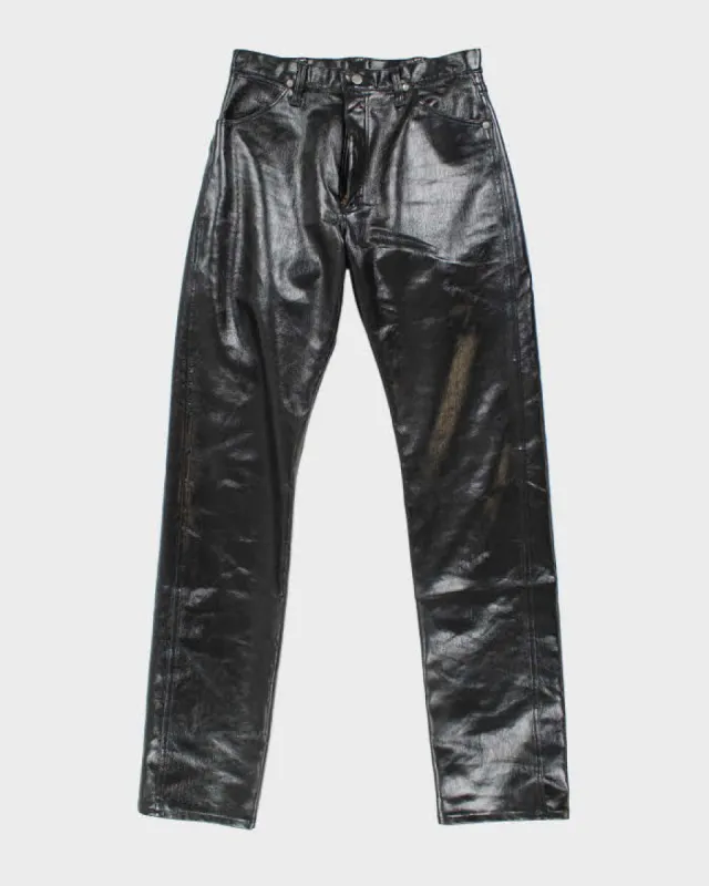 Vintage 90's Wrangler Leather Relaxed Fit Trousers - W32 L34 sold by Rokit