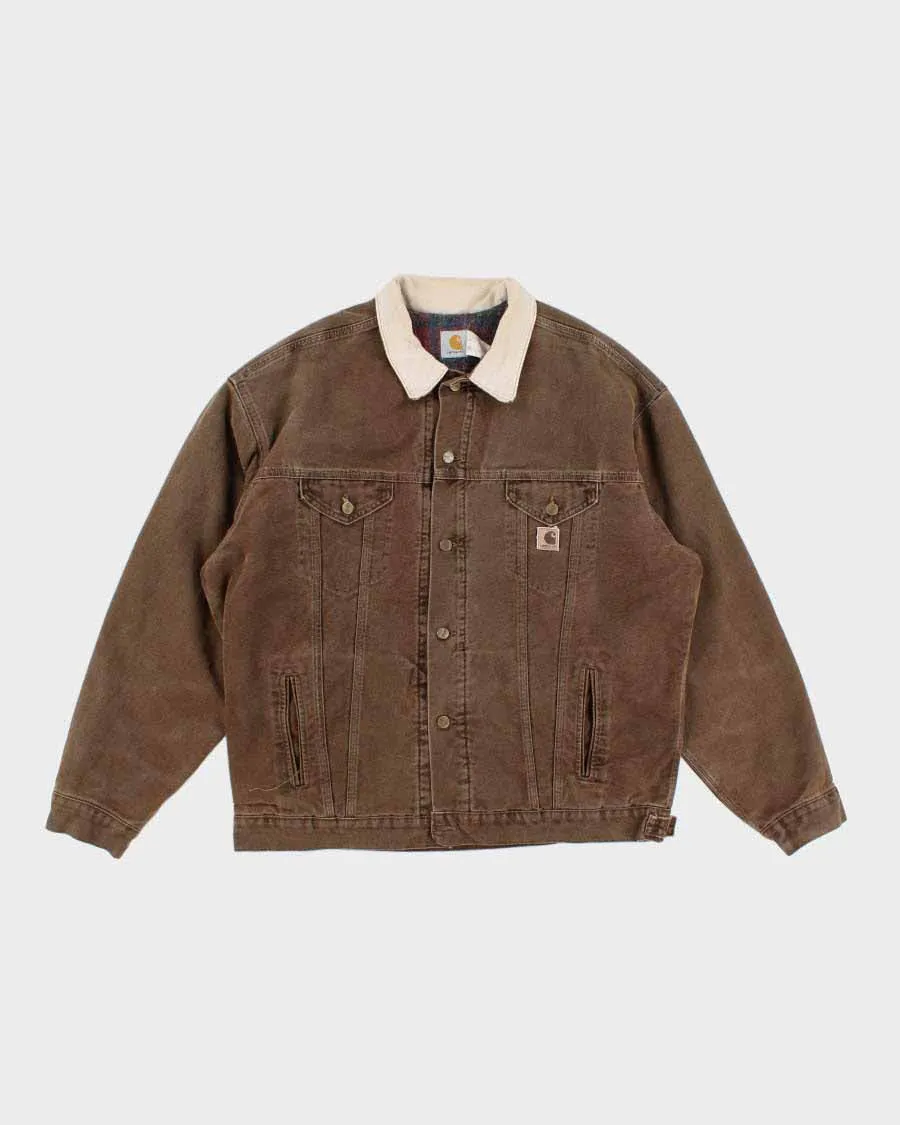 Vintage Carhartt Fleece Lined Work Wear Trucker Jacket - XXL Tall sold by Rokit