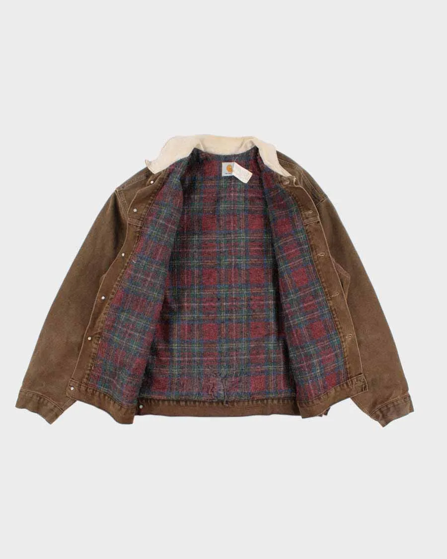 Vintage Carhartt Fleece Lined Work Wear Trucker Jacket - XXL Tall sold by Rokit product image thumbnail 4