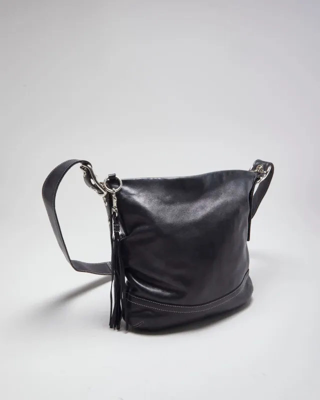 Y2K Coach Black Soft Leather Cross-body Bag sold by Rokit