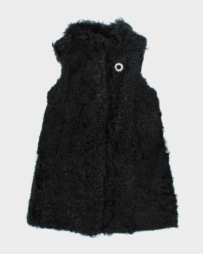 Vintage Y2K Dolce & Gabbana Faux Fur Sleeveless Long Coat - M sold by Rokit