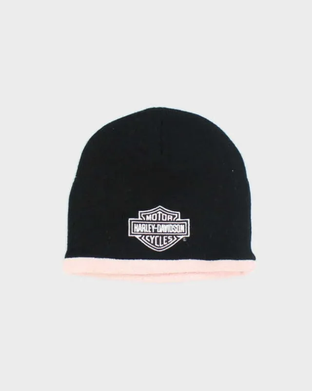 Vintage Y2K Harley Davidson Embroidered Logo Toque Beanie - OS sold by Rokit