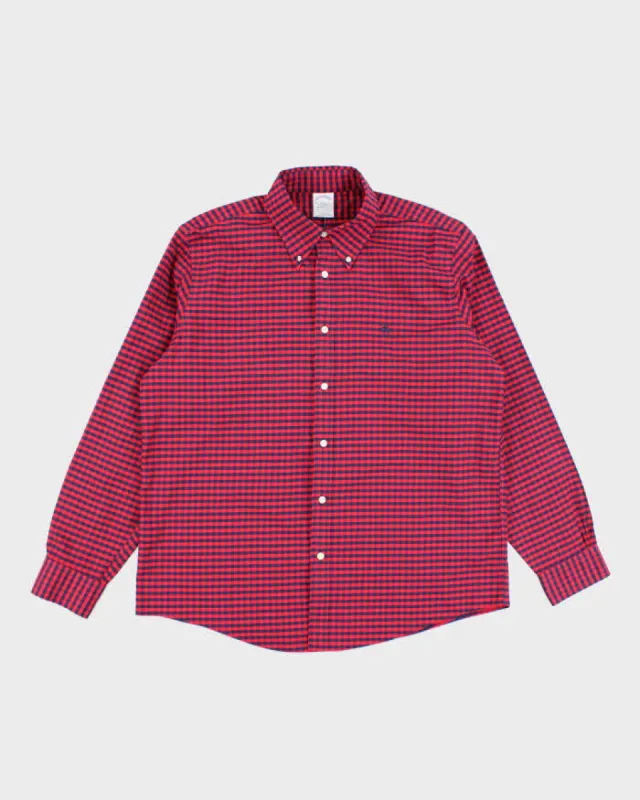 Vintage 90's Brooks Brothers Check Button Up Shirt - L sold by Rokit