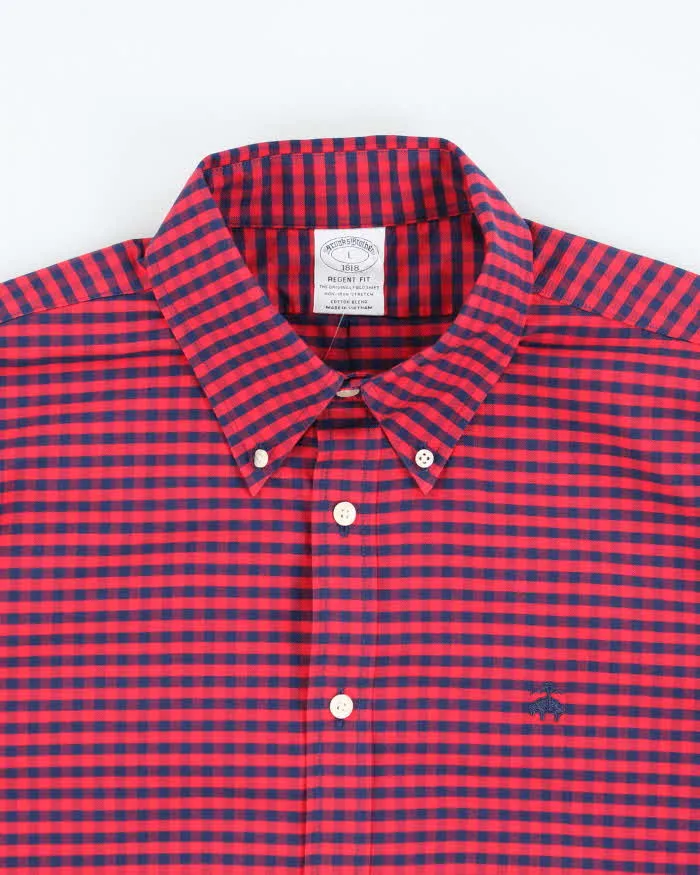 Vintage 90's Brooks Brothers Check Button Up Shirt - L sold by Rokit product image thumbnail 3
