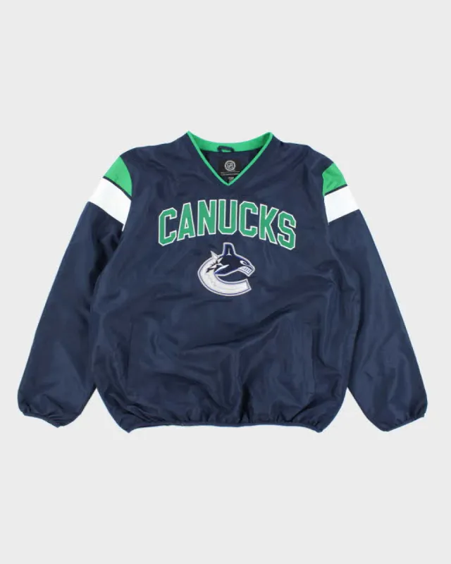 Vintage NHL Vancouver Canucks Hockey Lightweight Pullover Windbreaker Jacket - XXL sold by Rokit