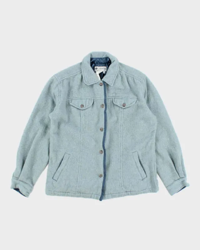 Vintage Columbia Recycled Wool Blend Button Up Shirt - M sold by Rokit