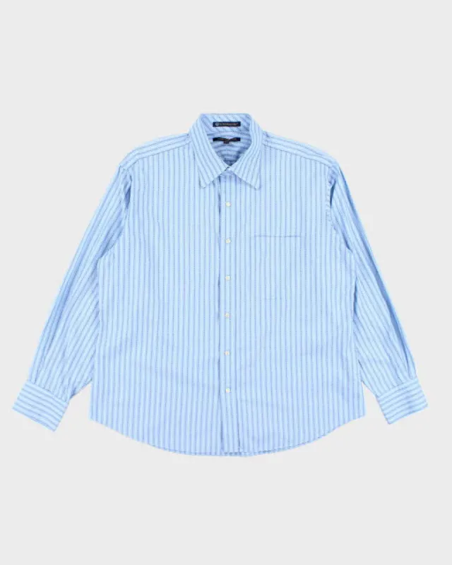 Vintage 90's Tommy Hilfiger Striped Button Up Shirt - L sold by Rokit