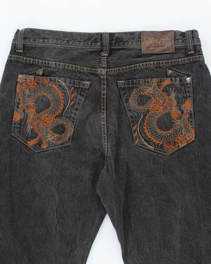 Vintage Y2K Marc Ecko Boot Cut Grey Faded Jeans - W32 L31 sold by Rokit product image thumbnail 4