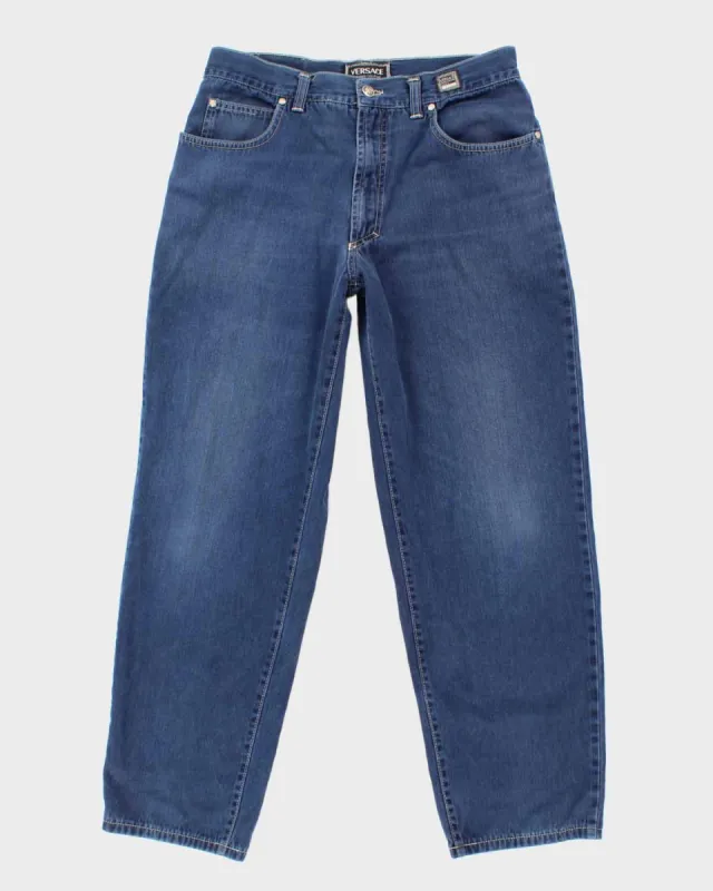 Womens Dark Blue Versace Straight Leg Jeans - W32 L29 sold by Rokit