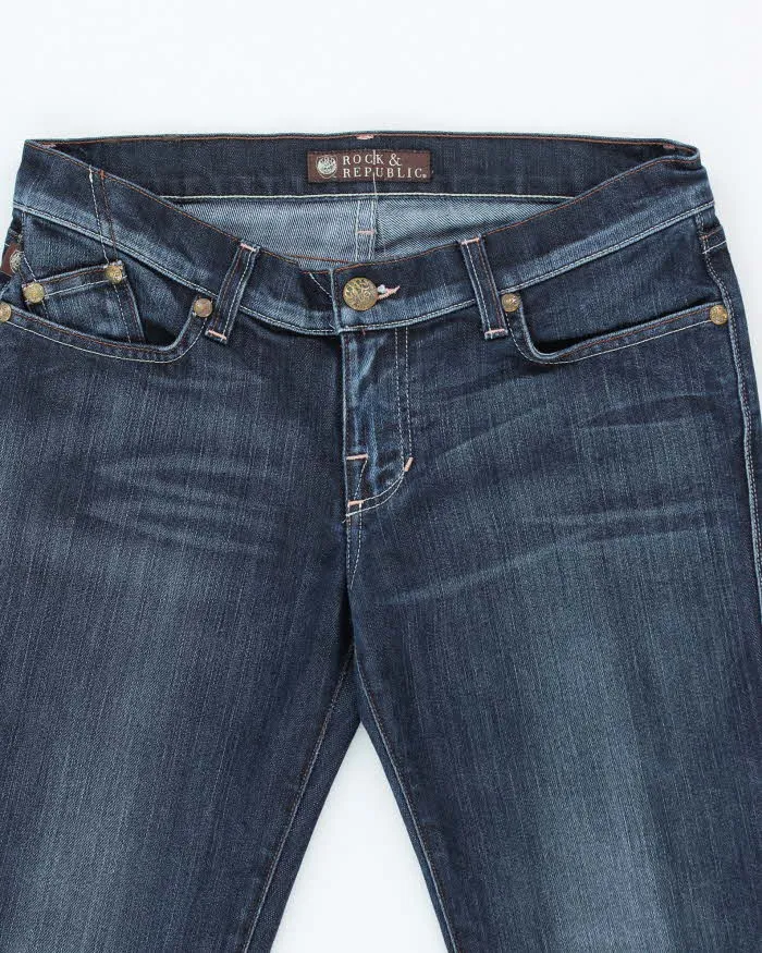 Vintage Y2K Rock & Republic Dark Wash Straight Flared Jeans - W30 L32 sold by Rokit product image thumbnail 3