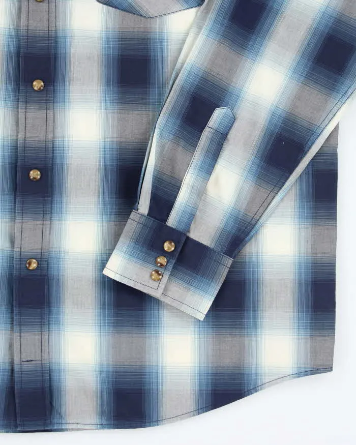 Vintage 2000's Pendleton Blue Plaid Snap Button Western Shirt - XL sold by Rokit product image thumbnail 4