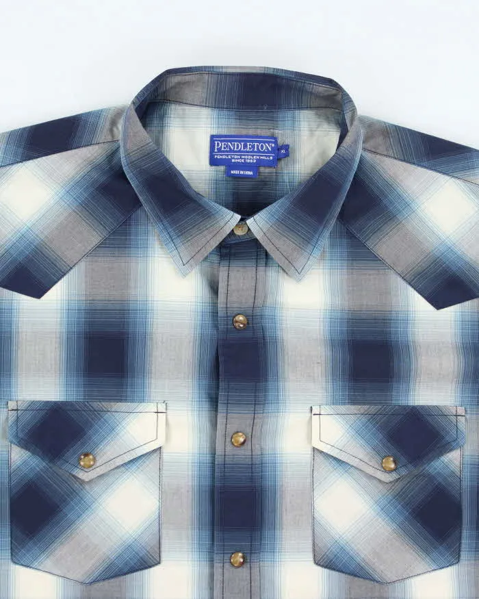 Vintage 2000's Pendleton Blue Plaid Snap Button Western Shirt - XL sold by Rokit product image thumbnail 3