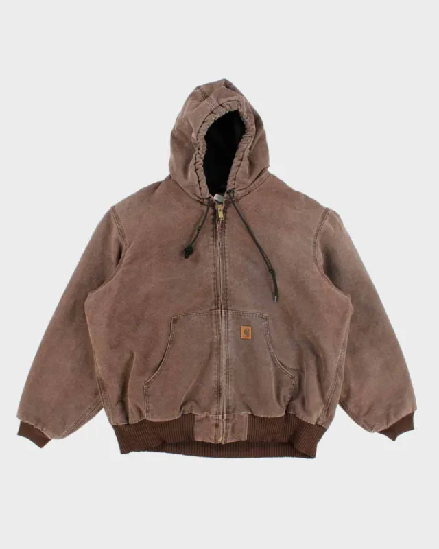 Vintage Carhartt Hooded Brown Work Wear Jacket - XL sold by Rokit