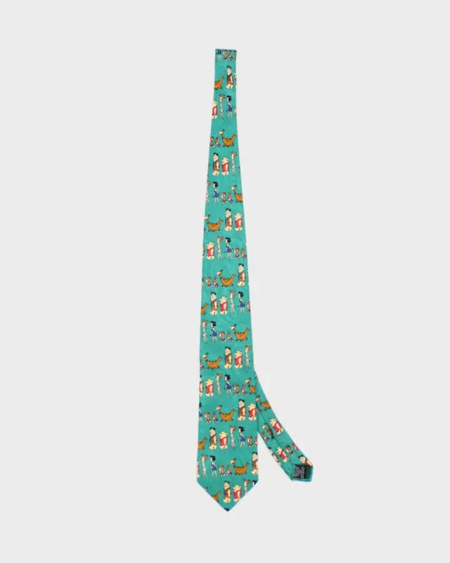 Vintage 90's Flintstones All Over Print Graphic Tie sold by Rokit