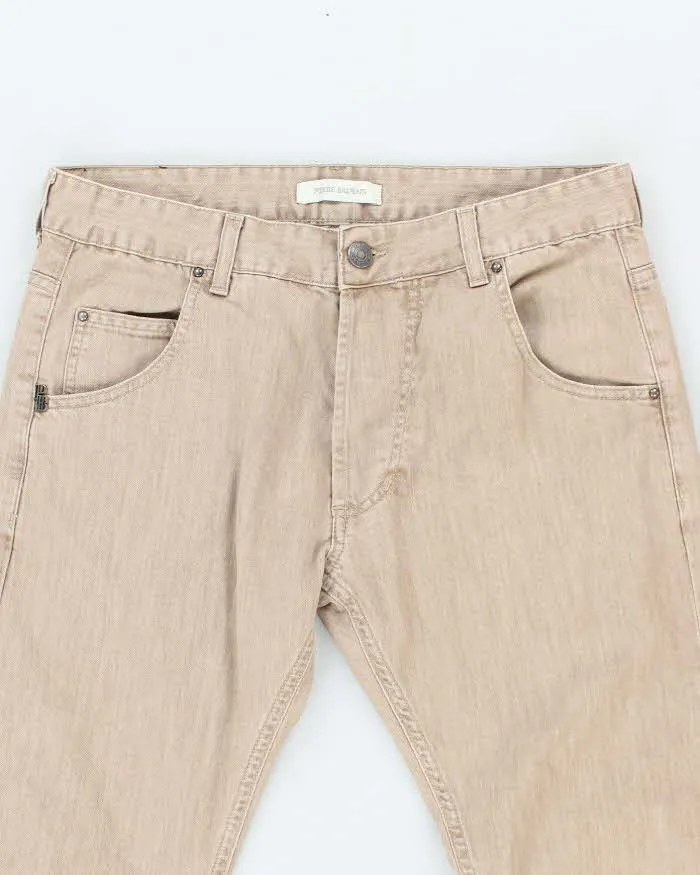 Vintage 90's Pierre Balmain Slim Fit Beige Wash Jeans - W30 L32 sold by Rokit product image thumbnail 3