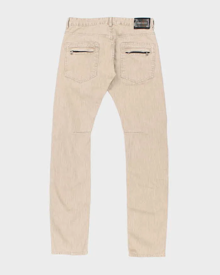 Vintage 90's Pierre Balmain Slim Fit Beige Wash Jeans - W30 L32 sold by Rokit product image thumbnail 2