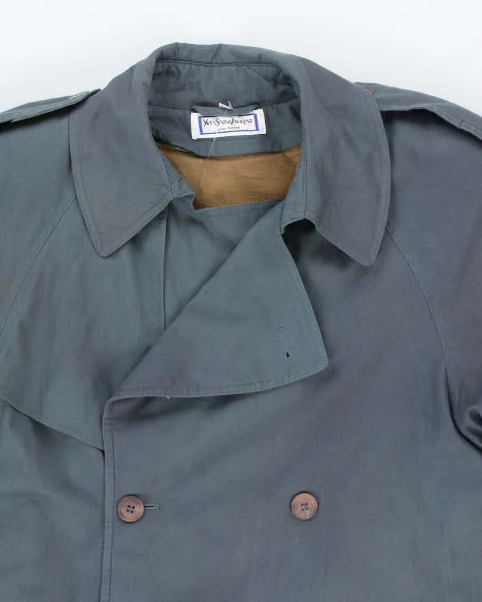 Vintage 80's Yves Saint Laurent Heavyweight Button Up Overcoat - L sold by Rokit product image thumbnail 3