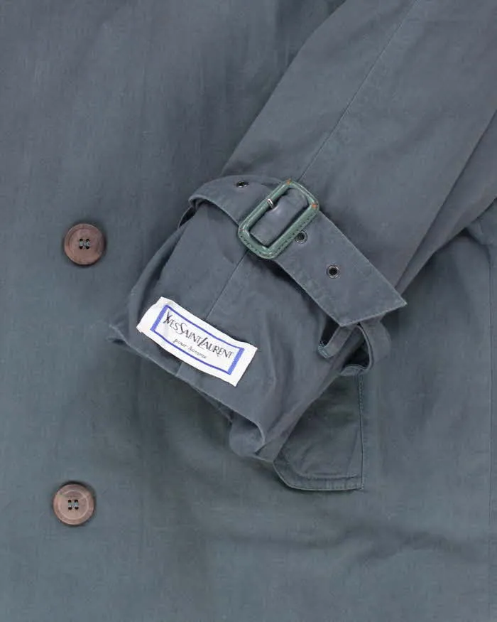 Vintage 80's Yves Saint Laurent Heavyweight Button Up Overcoat - L sold by Rokit product image thumbnail 4