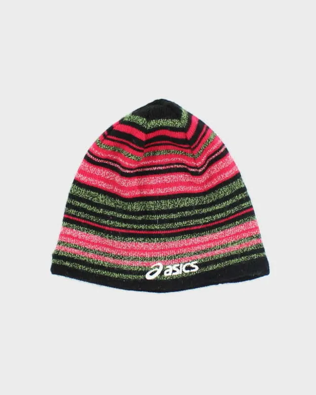Vintage Y2K Asics Striped Skull Toque Beanie - OS sold by Rokit