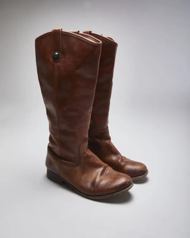Vintage Frye Brown Leather Boots - UK5.5 sold by Rokit