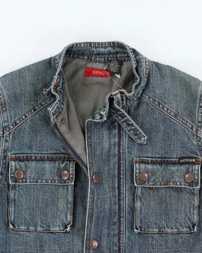 Vintage Y2K Buffalo Multi Pocket Biker Denim Jacket - M sold by Rokit product image thumbnail 3