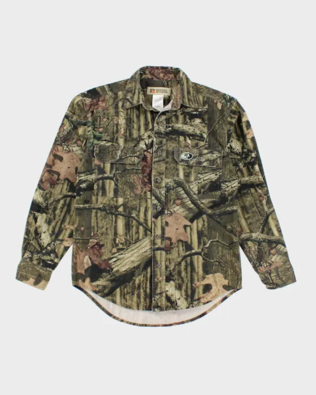 Vintage Y2K Russell Athletic Real Tree Camouflage Button Up Shirt - S sold by Rokit