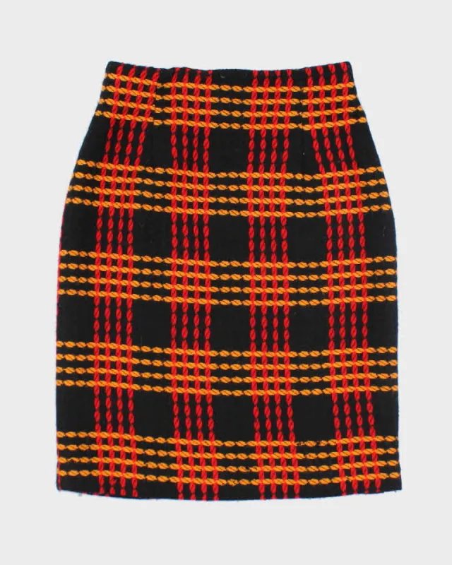 Vintage Pure Wool Patterned Above the Knee Skirt - XS sold by Rokit