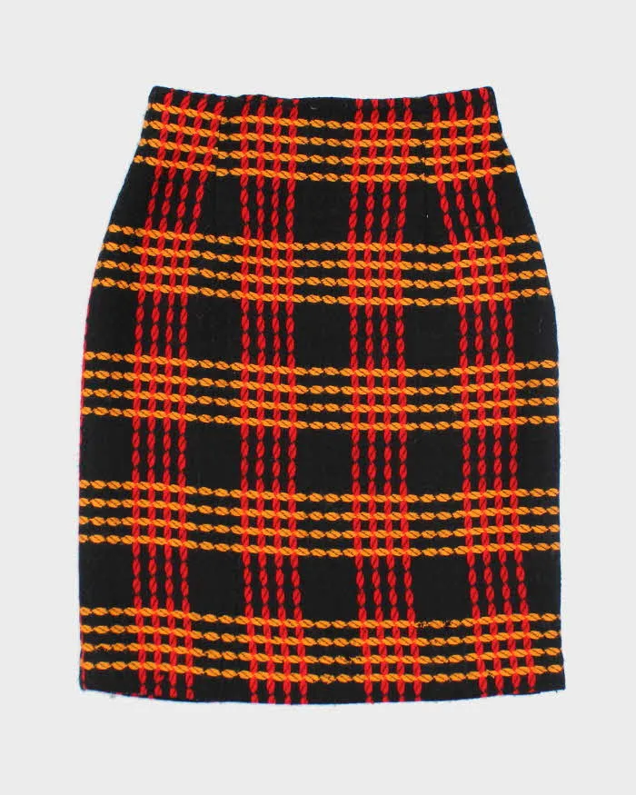 Vintage Pure Wool Patterned Above the Knee Skirt - XS sold by Rokit
