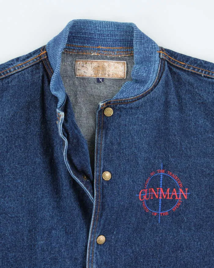 Vintage 90's Gunman Denim Baseball Varsity Jacket - M sold by Rokit product image thumbnail 3