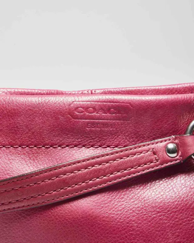 Coach Hot Pink Leather Handbag sold by Rokit