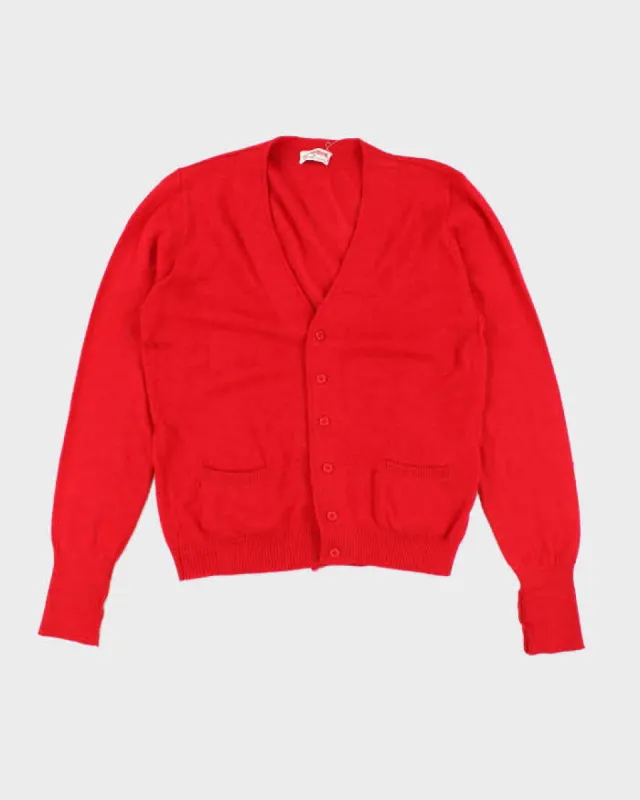 Vintage Red Cashmere Cardigan - M sold by Rokit