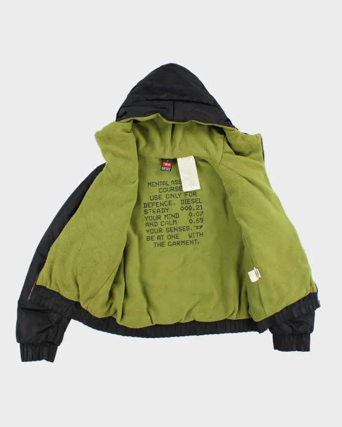 Vintage Y2K Women's Diesel Cropped Hooded Puffer Jacket - M sold by Rokit product image thumbnail 5