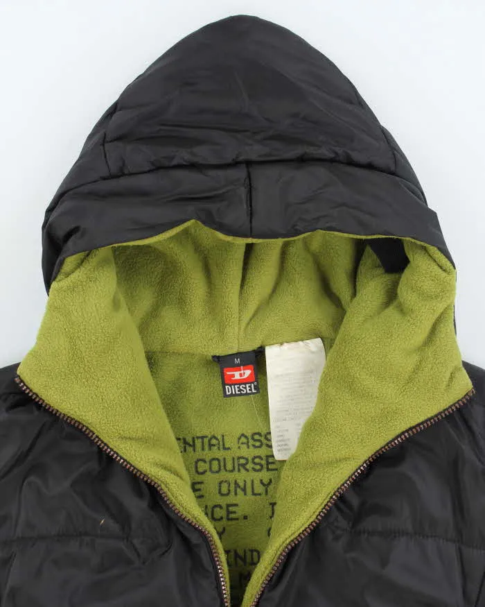 Vintage Y2K Women's Diesel Cropped Hooded Puffer Jacket - M sold by Rokit product image thumbnail 3