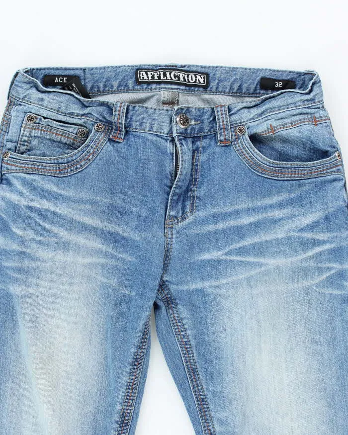 Vintage Y2k Affliction Gothic Style Relaxed Fit Jeans - W32 L30 sold by Rokit product image thumbnail 3