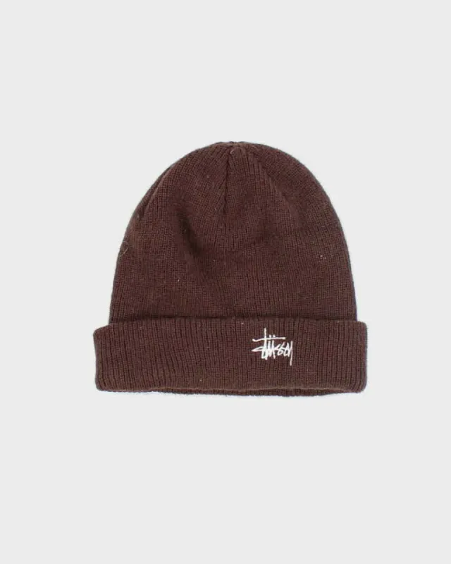 Vintage Y2K Stussy Ribbed Roll Beanie - OS sold by Rokit