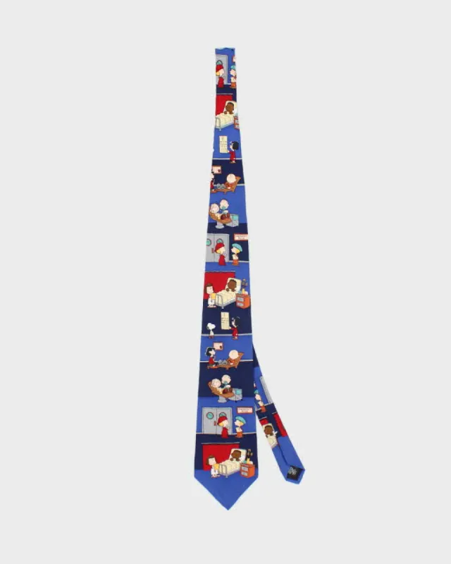 Vintage 80's Peanuts Snoopy All Over Print Graphic Tie sold by Rokit